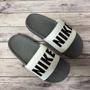 Nike Offcourt Slide Mens 8 Dark Grey Black White BQ4639 001 Cushioned Foot-Bed